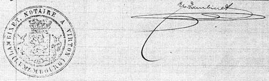 sceau et signature